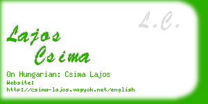 lajos csima business card